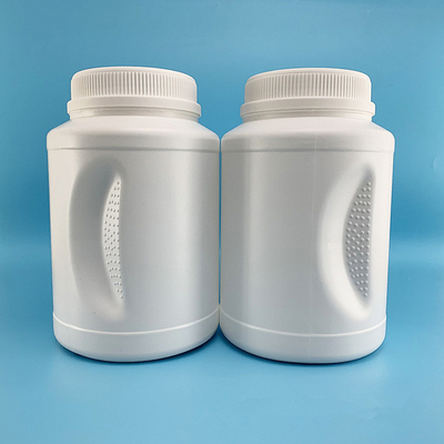 Pots en plastique de boîte métallique de lait en poudre de la nutrition 2000ml de HDPE blanc avec la participation de poignée