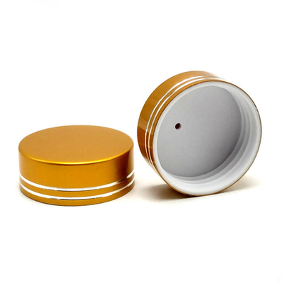 Renversez non les capsules en plastique rondes a métallisé la fermeture cosmétique élégante brillante 45mm